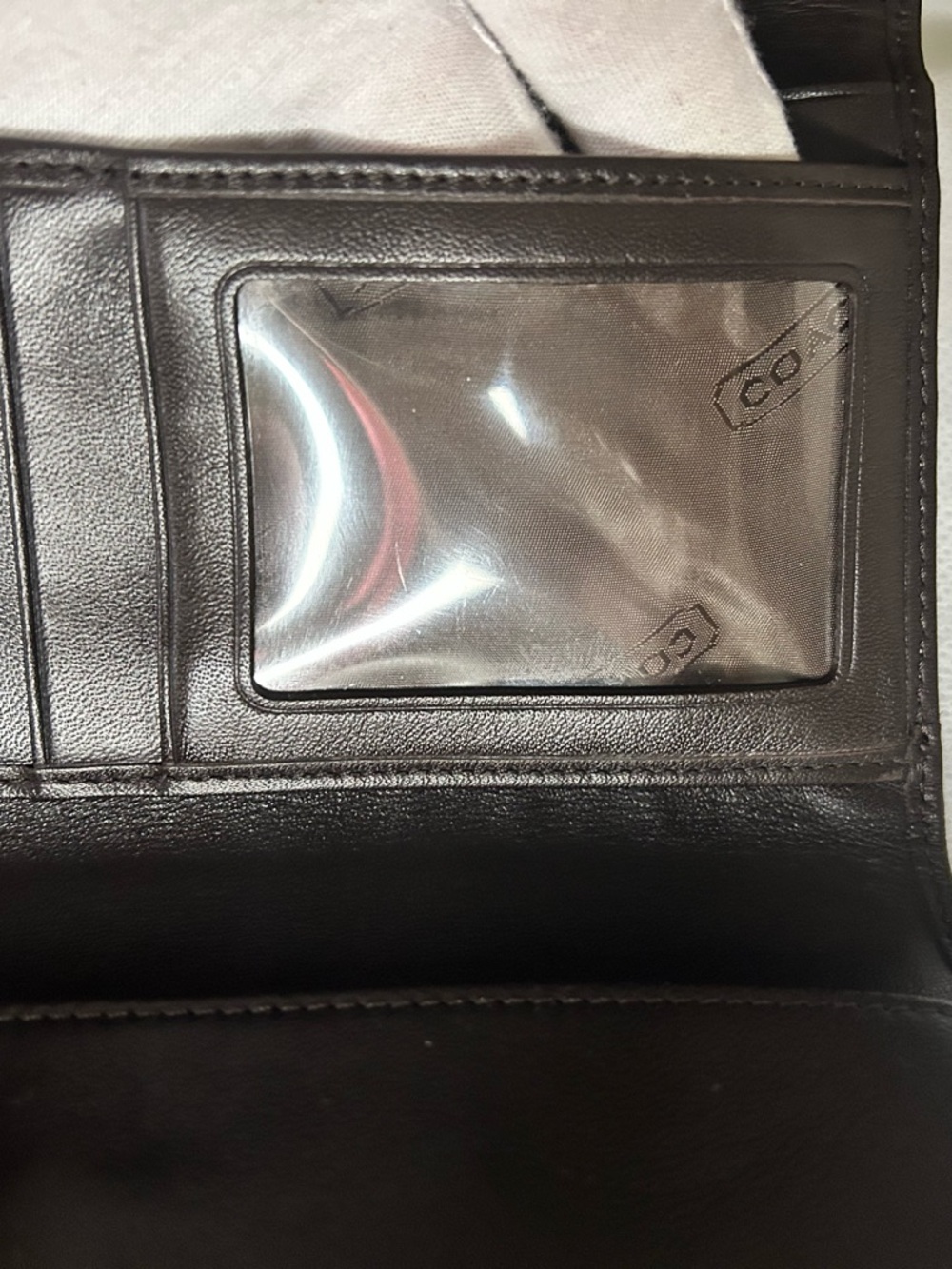 Coach Brown Monogram Wallet/ Clutch with Buckle Snap Accent - Picture 11 of 11